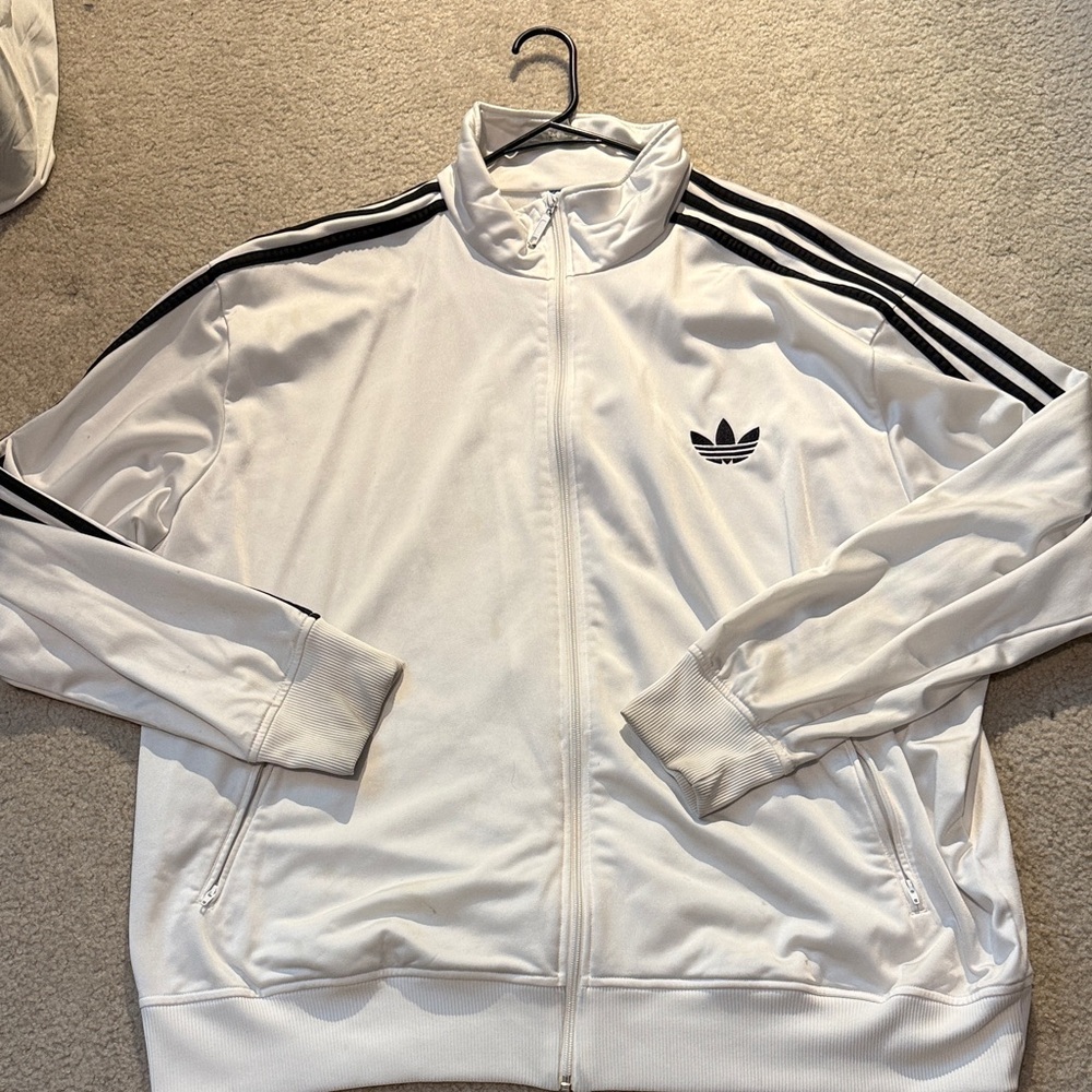Adidas White Jacket with Black Accents